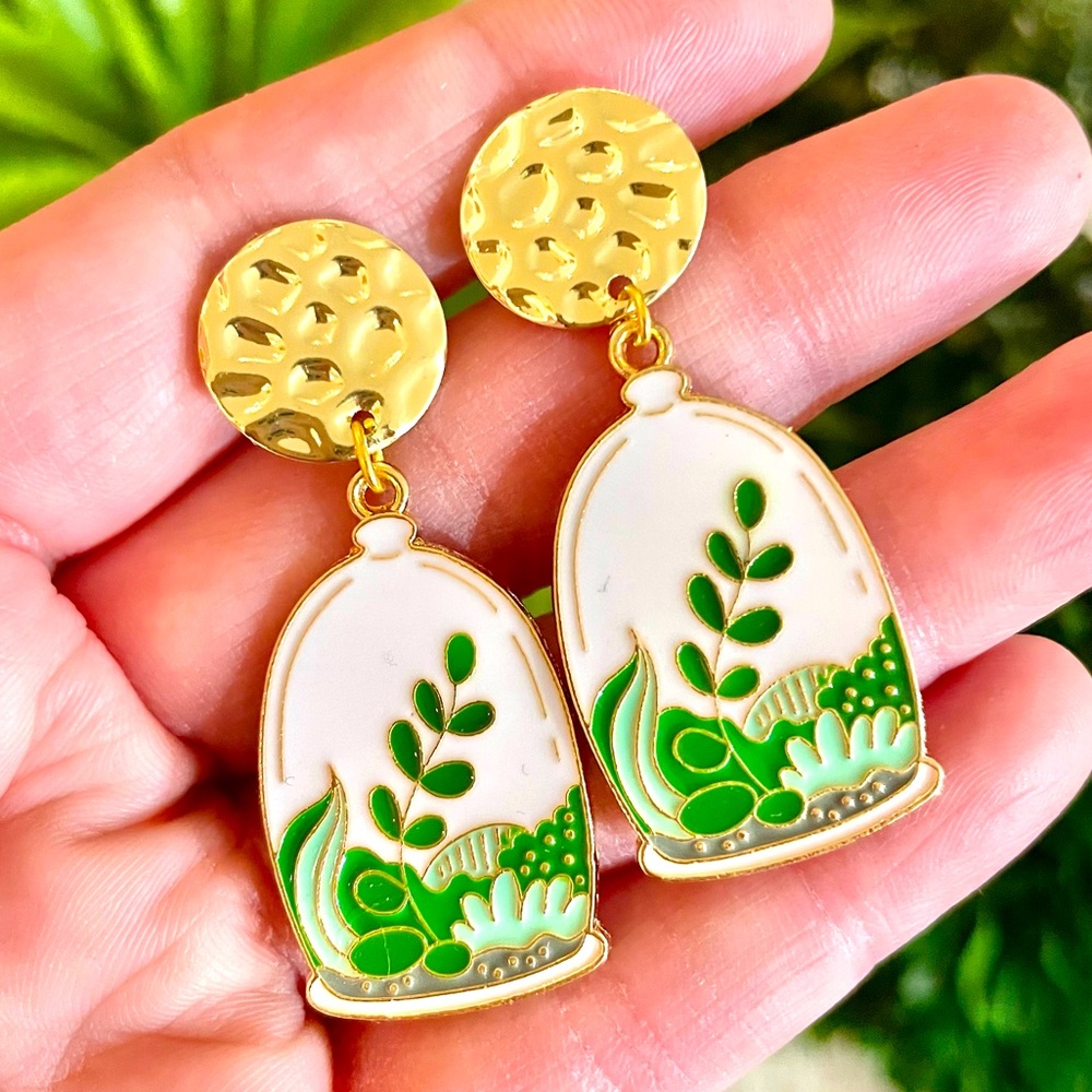 Succulent Dangle Earrings
